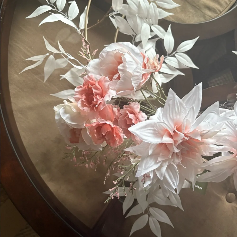 Blush Pink and White Floral Hoop Wreath | NEW with tags | Joanne Fabrics